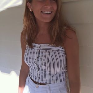 Brandy Melville striped crop top